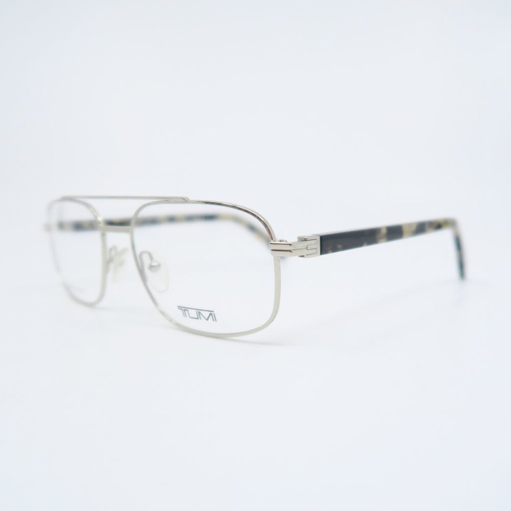 Tumi VTU017 0579 54mm Silver Stainless Steel Metal Pilot New Eyeglasses Frames.